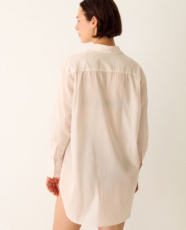 Veste de pyjama BOYFRIEND Boyfriend Rayure brun makeup/white