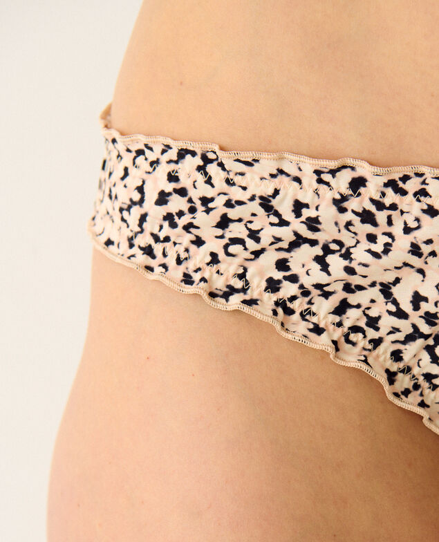 Culotte taille basse CHERI MICROFIBRE Cheri microfibre Geo leo beige clair