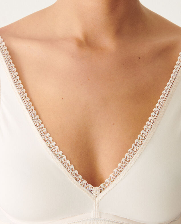 Soutien-gorge sans armatures DAILY FEMININ Daily feminin Blanc rose