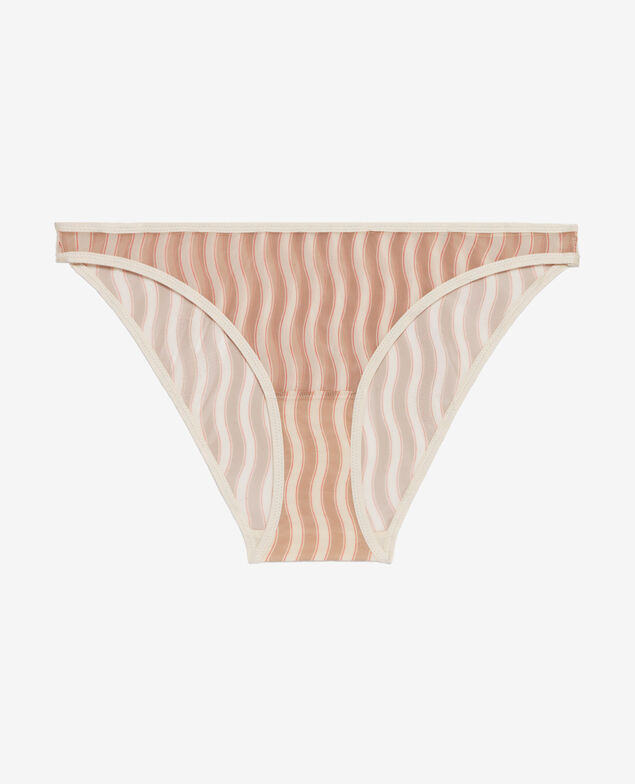 Culotte taille basse CHERI TULLE PRINT Cheri tulle print Rayure ondes blanc sable