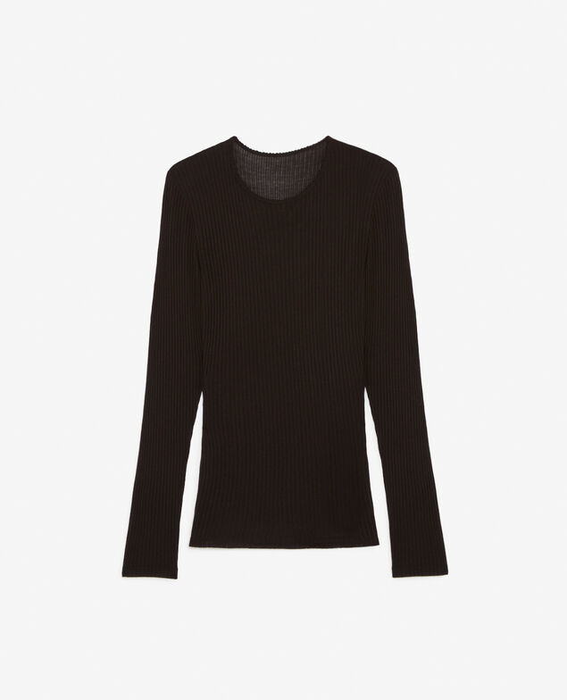 T-shirt manches longues HEATTECH POINTELLE Heattech pointelle Noir
