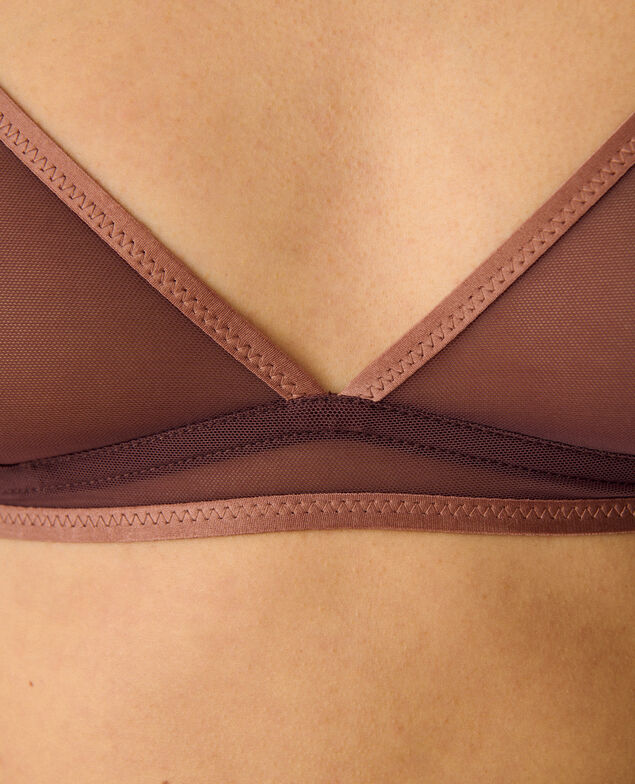 Soutien-gorge sans armatures CHERI TULLE BICOLOR Cheri tulle bicolor Marron moka/brun chataigne