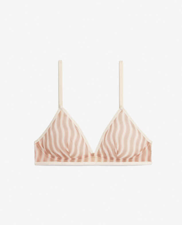 Soutien-gorge sans armatures CHERI TULLE PRINT Cheri tulle print Rayure ondes blanc sable