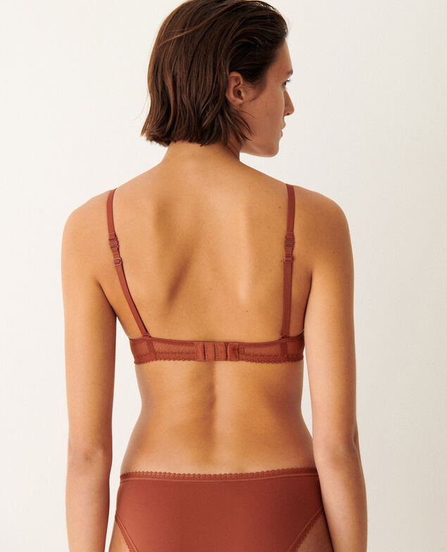 Soutien-gorge triangle moulé sans armatures DAILY FEMININ Daily feminin Marron cannelle