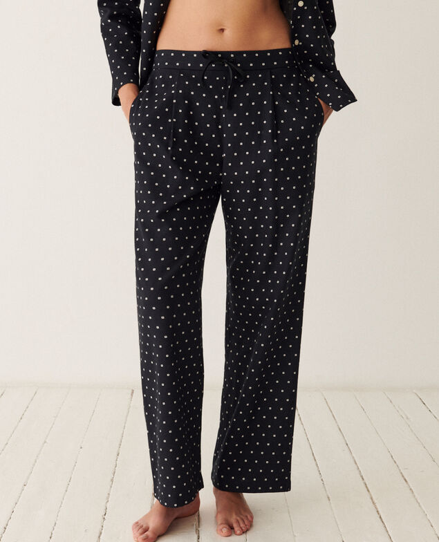 Set de pyjama DREAM FLANELLE Dream flanelle Geo cravate noir