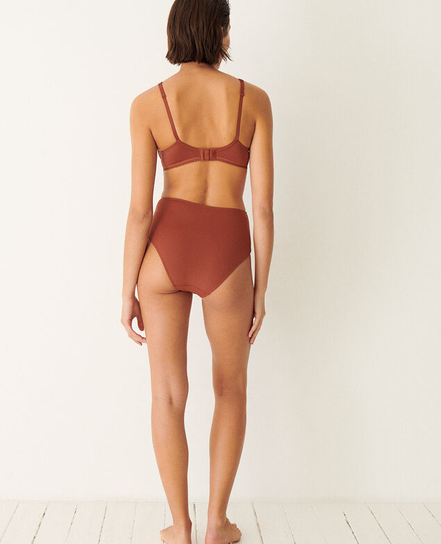 Culotte taille haute DAILY FEMININ Daily feminin Marron cannelle