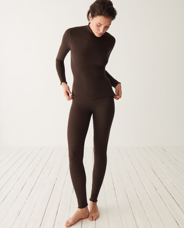 Top col roulé HEATTECH EXTRA WARM Heattech extra warm Choco chiné