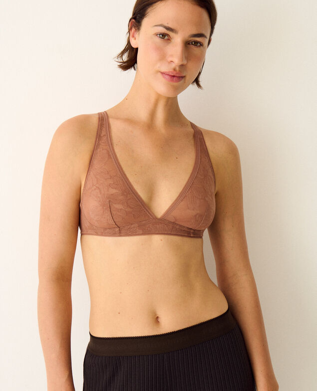 Soutien-gorge triangle sans armatures SASHA Sasha Brun chataigne