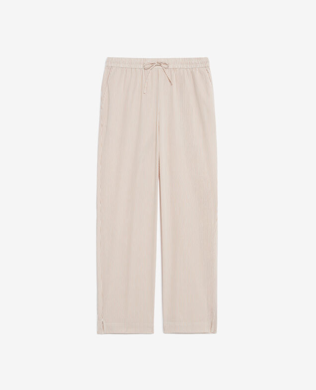 Pantalon BOYFRIEND Boyfriend Rayure brun makeup/white