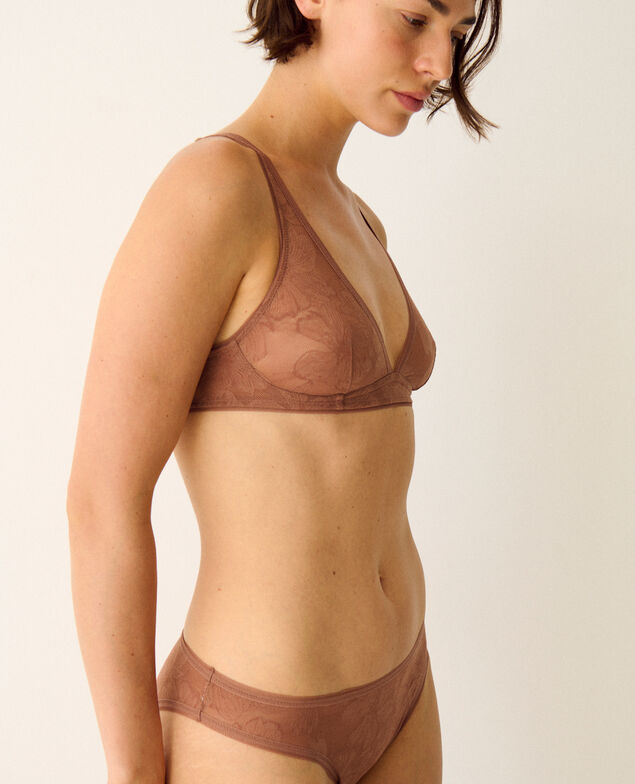 Soutien-gorge triangle sans armatures SASHA Sasha Brun chataigne