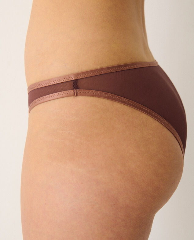 Hipster briefs CHERI TULLE BICOLOR Cheri tulle bicolor Mocha/chestnut brown