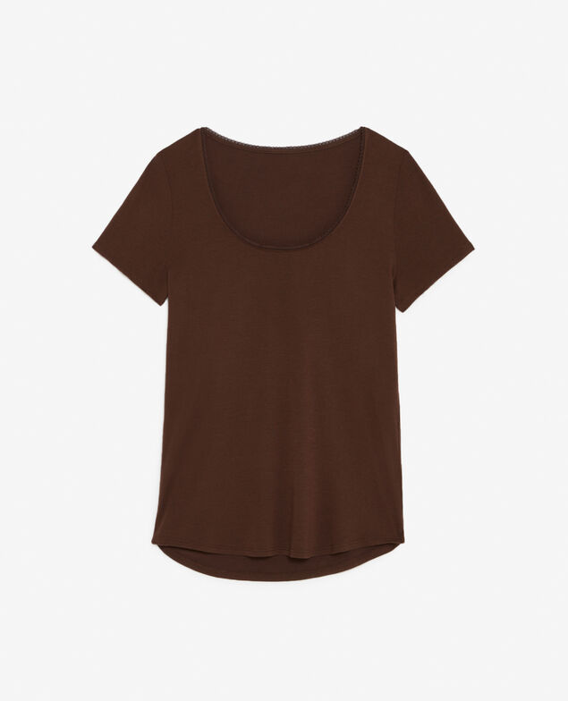 T-shirt manches courtes HEATTECH SECONDE PEAU Heattech seconde peau Fudge brown