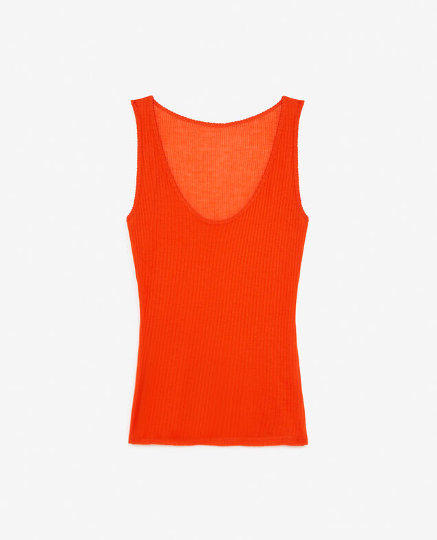 T-shirt sans manches HEATTECH POINTELLE Heattech pointelle Tango orange