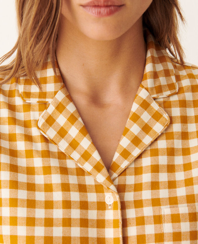 Set de pyjama DREAM FLANELLE Dream flanelle Mini vichy jaune ocre