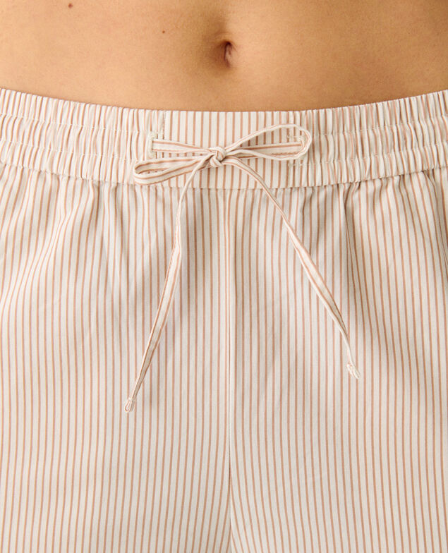 Pantalon BOYFRIEND Boyfriend Rayure brun makeup/white
