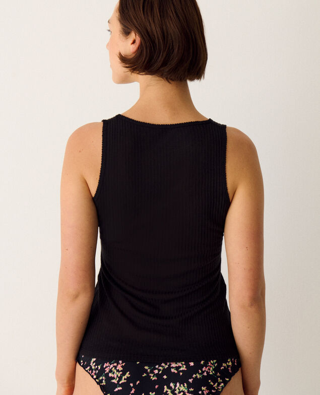 T-shirt sans manches HEATTECH POINTELLE Heattech pointelle Noir