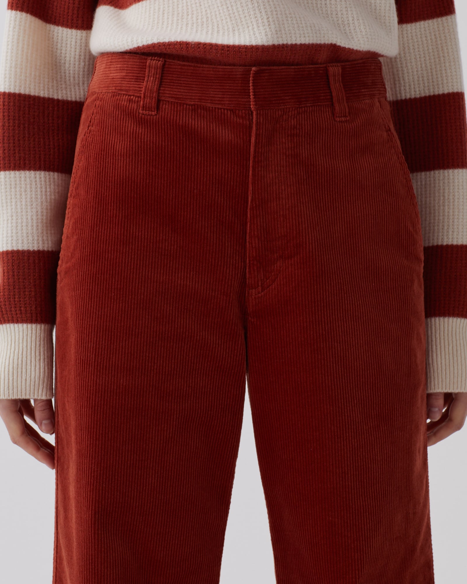 Corduroy trousers orange - Comptoir des Cotonniers display picture 1