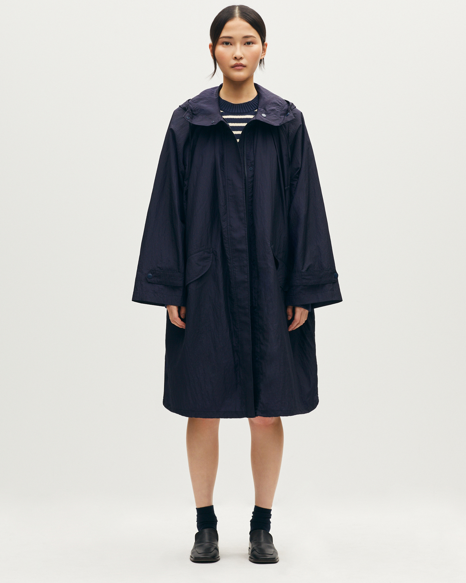 Parka ultra-légère en nylon déperlant blue iris - Comptoir des